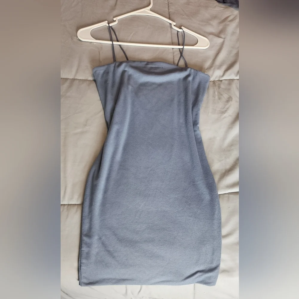 Active Basic - Ribbed Bodycon Mini Dress - Picture 2 of 4